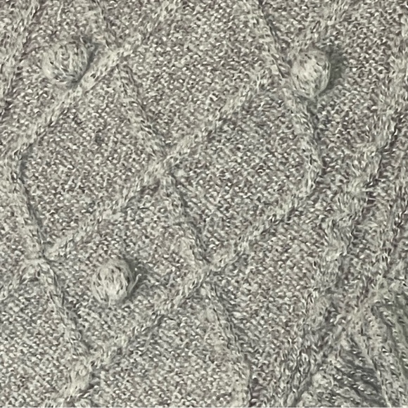 🆕 Adrienne Vittadini gray fall sweater ruffle womens size Large office preppy - Picture 5 of 12